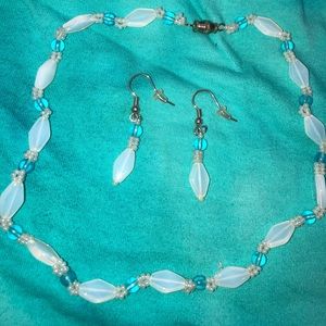 Hand made jewelry set necklace  (smaller neck kids/teenage/petite adult)